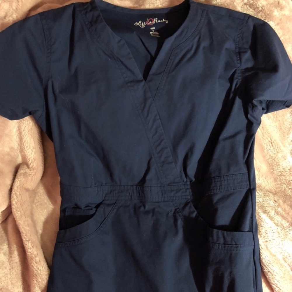 Navy scrub top